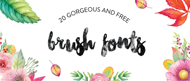 750x320 20 Gorgeous And Free Brush Fonts Starsunflower Studio Blog - Watercolor Font Free