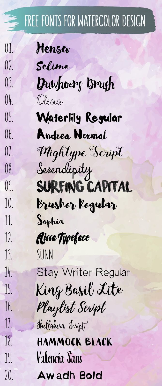 670x1598 Watercolor Freebies For Graphic Designers Pretty Ideas - Watercolor Font Free