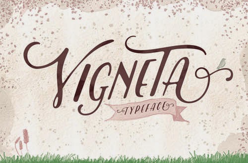 500x330 Free Font Download Vigneta Typeface Freebies Psd - Watercolor Font Free Download