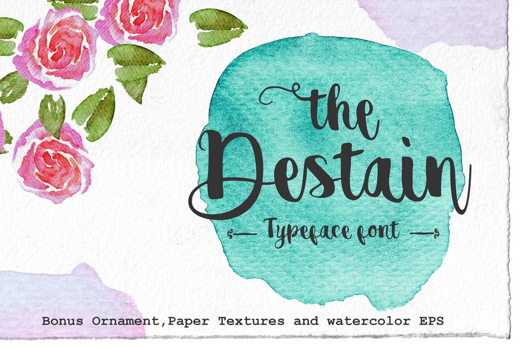 1024x683 Destain Font 1001 Fonts - Watercolor Font Free Download