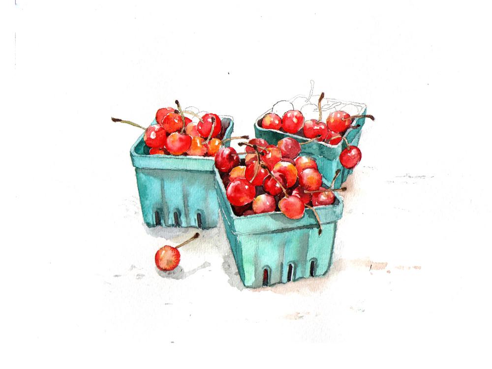 1000x750 Watercolor Food Malikova Darya - Watercolor Food