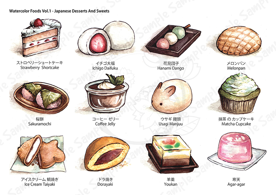 900x636 Watercolor Foods Collection - Watercolor Food