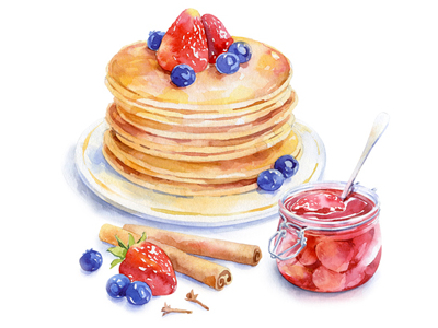 400x300 Watercolor Food For Afisha Eda.ru By Natalia Tyulkina - Watercolor Food