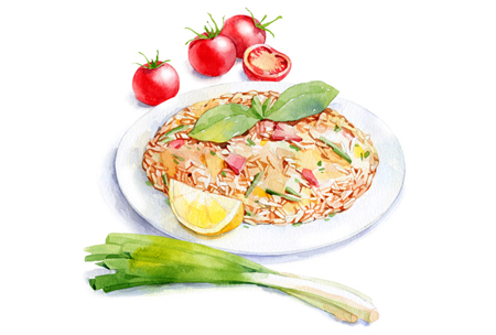 450x304 Watercolor Food For Afisha Eda On Behance - Watercolor Food