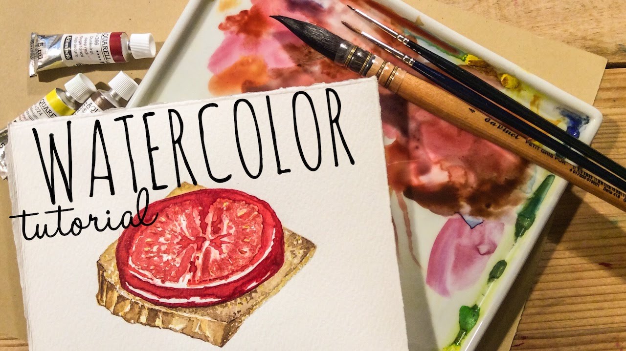 1280x719 Food Illustrations Tutorial - Watercolor Food