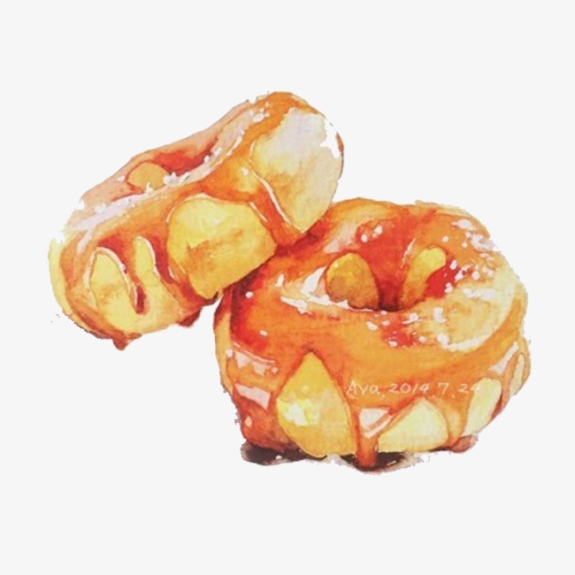 650x650 Food Watercolor, Donuts, Watercolor, Food Png And Psd File For - Watercolor Food