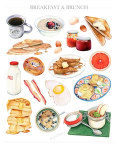 236x300 377 Best Food Watercolor Illustrations Images - Watercolor Food Art