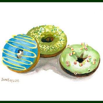 354x354 Slavart On Etsy On Wanelo - Watercolor Food Art