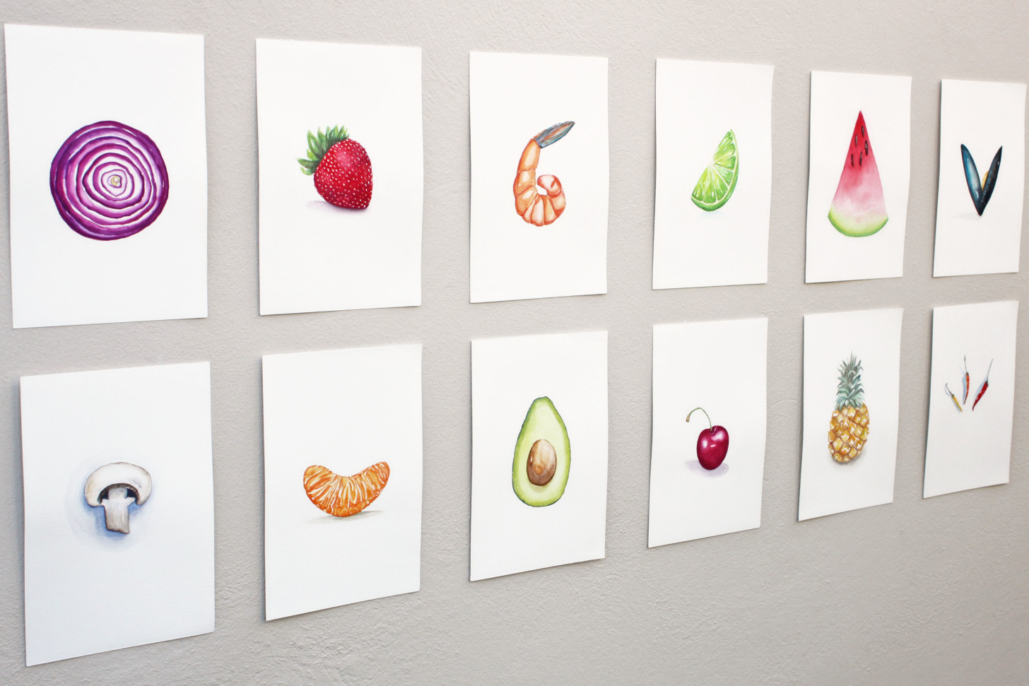 1456x971 Watermelon Original Watercolor - Watercolor Food Art