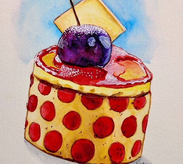 640x576 Paintings - Watercolor Food Art