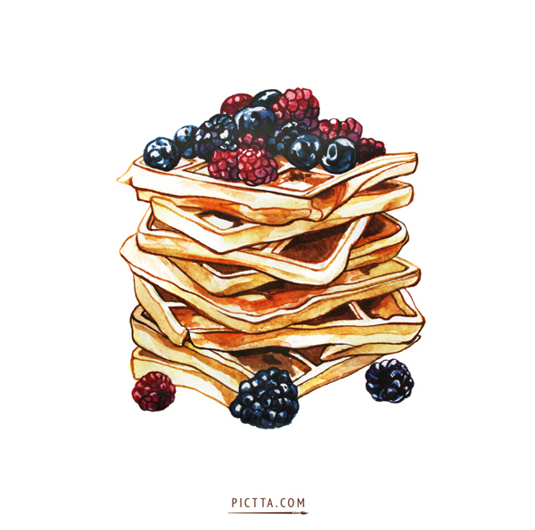 600x595 Food Illustrations That Will Blow Your Mind - Watercolor Food Illustrations