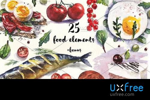 500x333 Watercolor Food Veg Illustrations 1140718 - Watercolor Food Illustrations