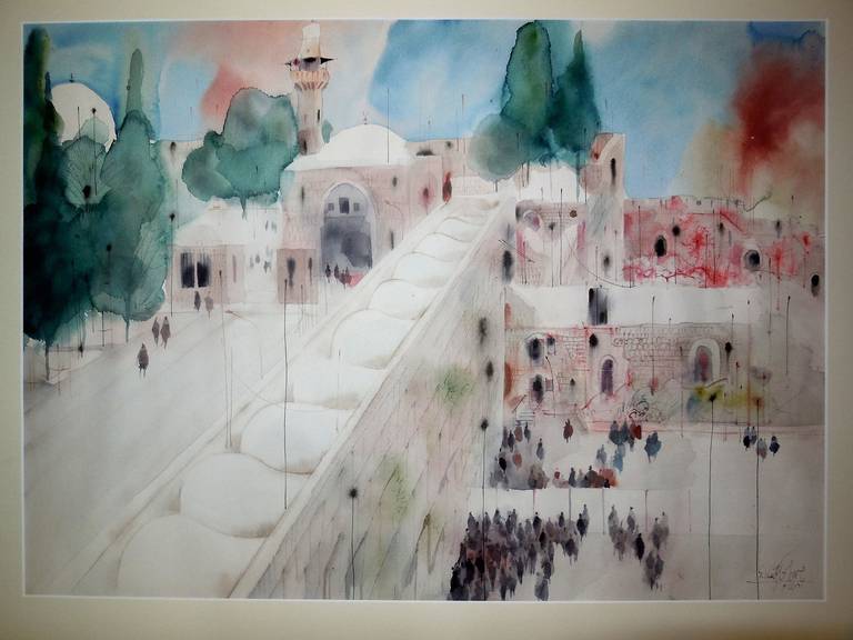 768x576 Shmuel Katz - Watercolor For Sale