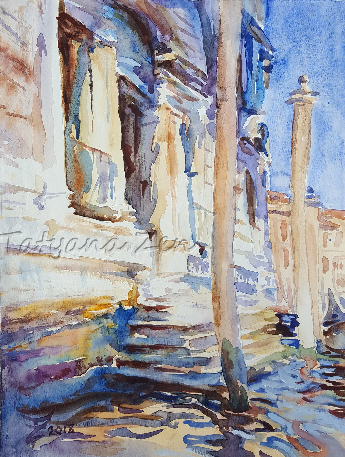 1449x1920 Doorway Of Venetian Palace Watercolor For Sale Original Painting - Watercolor For Sale