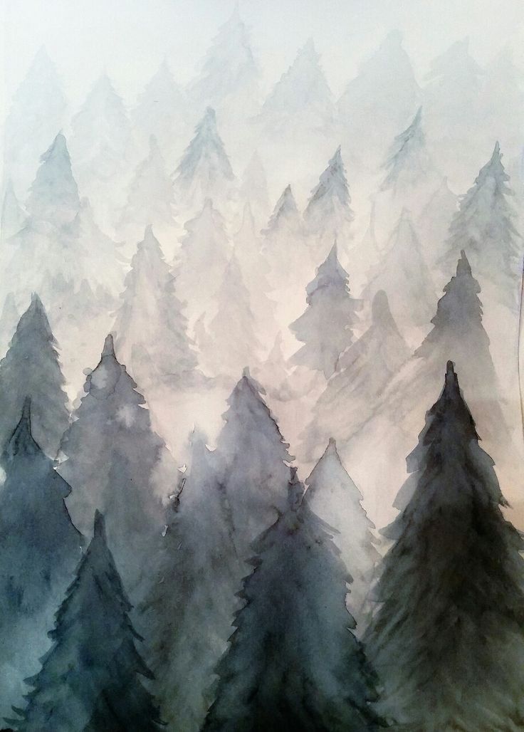 736x1028 Pro Watercolor Forest Background Prom - Watercolor Forest