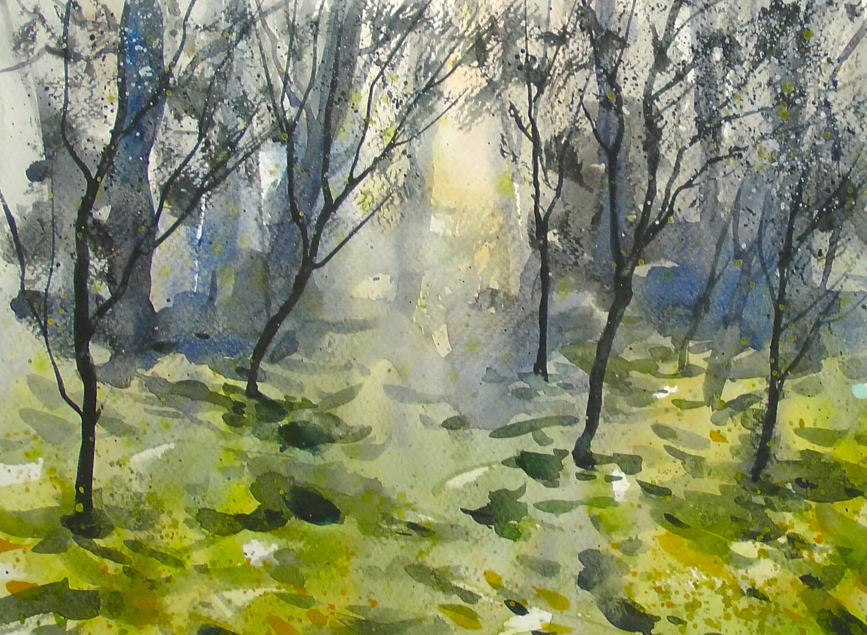 3000x2199 Watercolor - Watercolor Forest