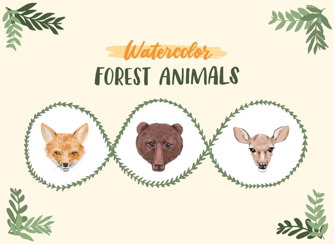 669x490 Watercolor Forest Animals - Watercolor Forest Animals