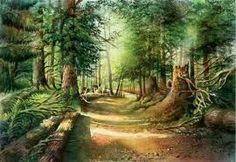 236x162 Photo Slide Show Watercolor - Watercolor Forest Landscape