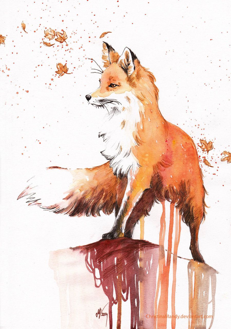 900x1281 Pin By Kaitlyn Nee On Mother Effing Tattoos Fox - Watercolor Fox