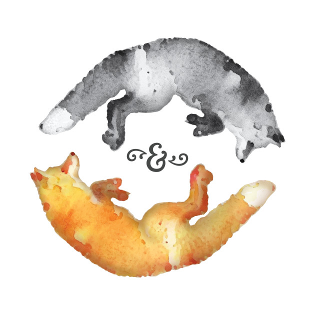 630x630 Watercolor Yin And Yang Fox - Watercolor Fox