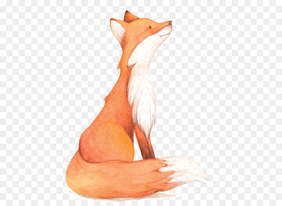 900x660 Watercolor Painting Fox Clip Art - Watercolor Fox
