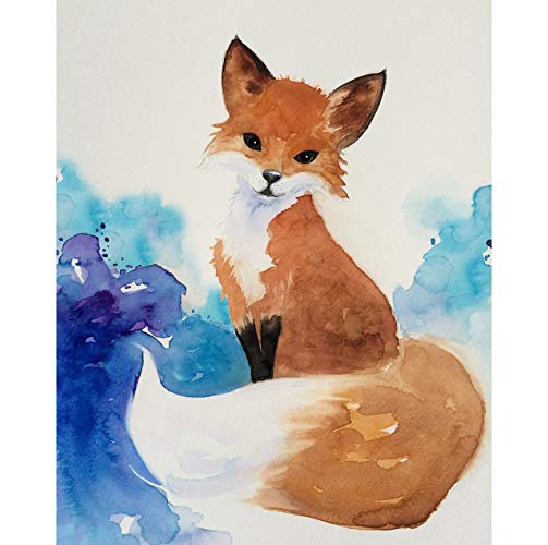 503x500 Watercolor Fox Art Print, Home Decor, Giclee Fine Art - Watercolor Fox
