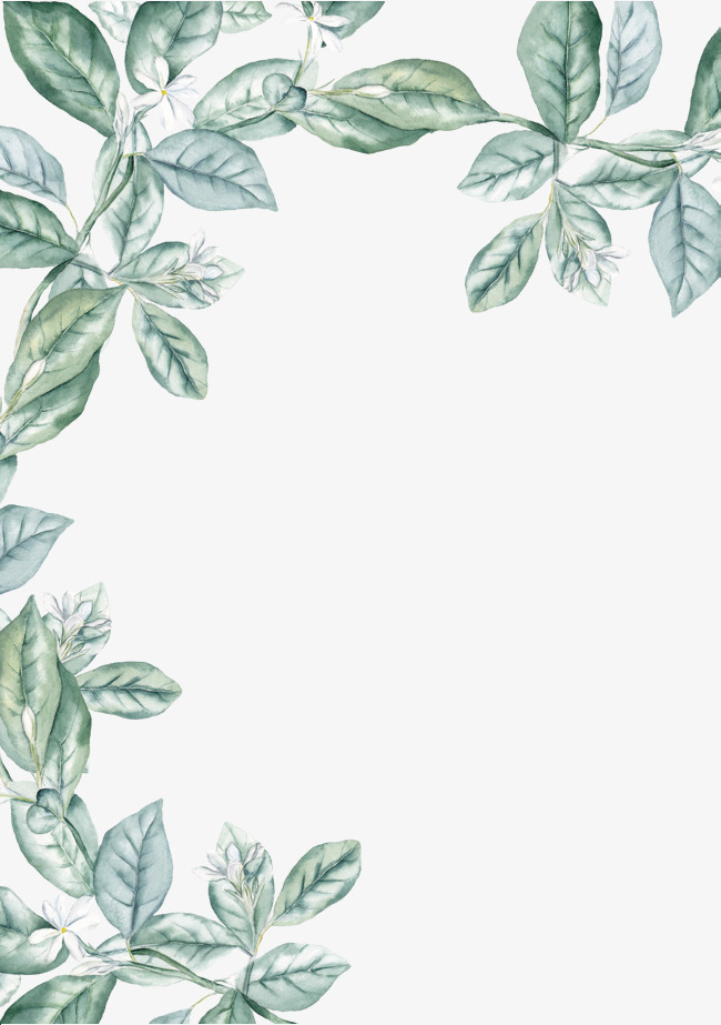 650x923 Watercolor Leaf Frame Material, Border, Border, Hand Drawn Border - Watercolor Frame