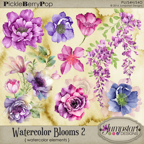 600x600 New Watercolor Pretties, Sales Amp Freebies From Jumpstart Designs - Watercolor Freebies