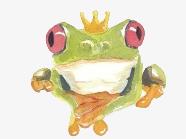 373x279 Hand Painted Watercolor Frog, Watercolor Clipart, Frog Clipart - Watercolor Frog