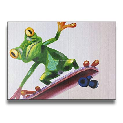 425x425 Mout Store Art Watercolor Frog On The Skateboard 1620 - Watercolor Frog