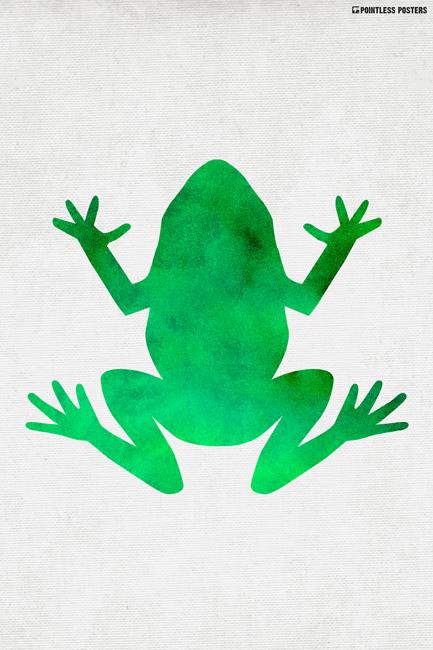 433x650 Watercolor Frog Poster Pointless Posters - Watercolor Frog