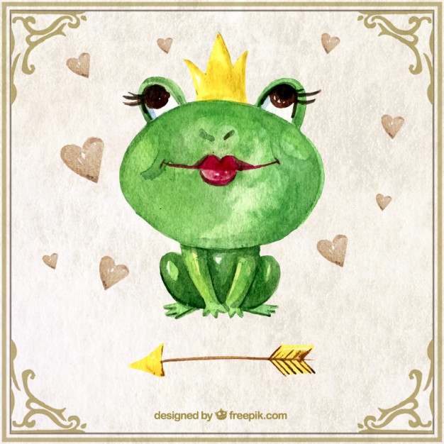626x626 Watercolor Frog Cute Character Vector Free Download - Watercolor Frog