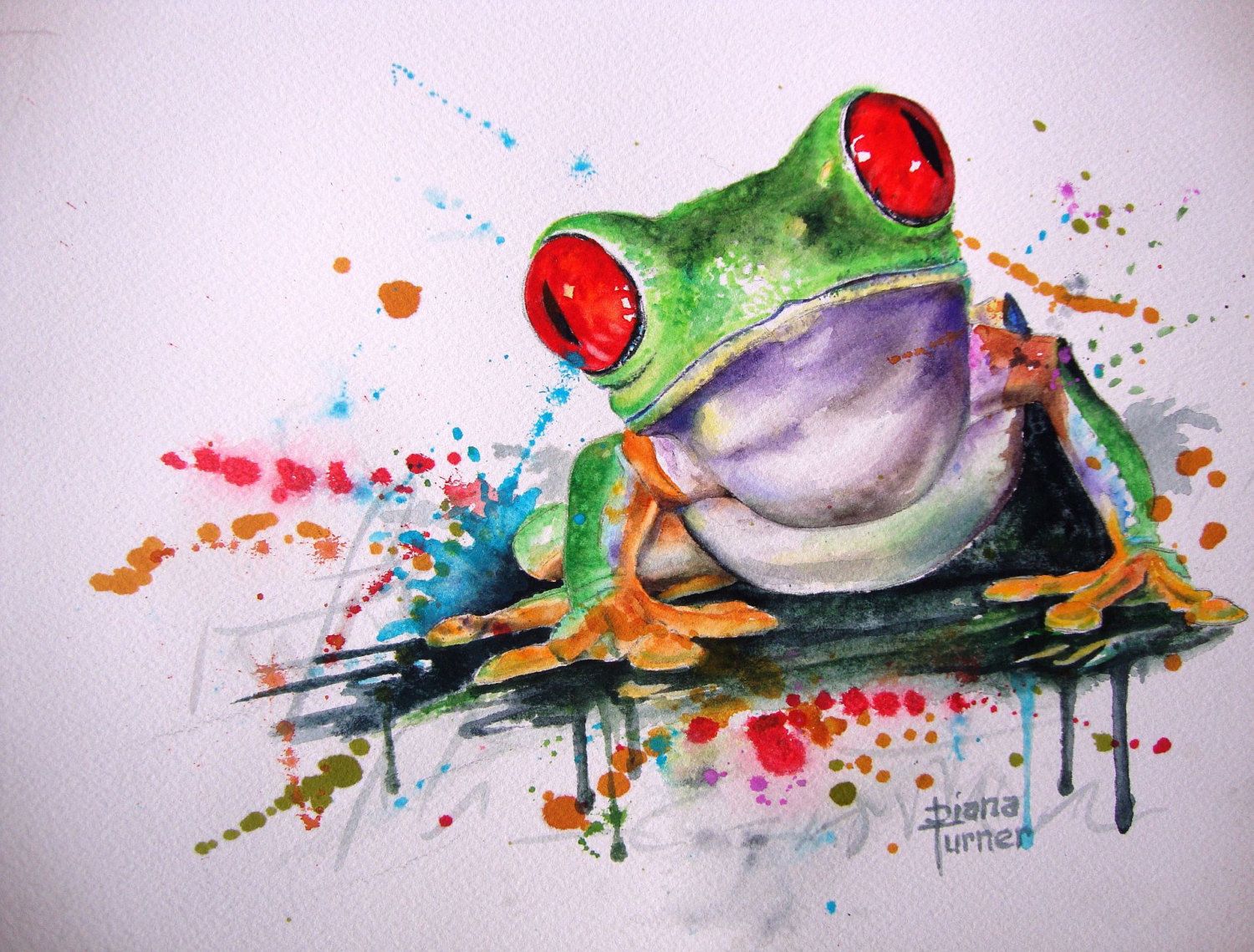 1500x1139 Image Result For Frog Painting Watercolour Animals - Watercolor Frog Tattoo