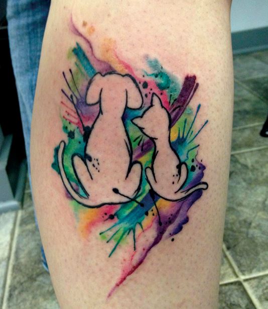 534x614 Kelsey Mertens Crayons Tattoo - Watercolor Frog Tattoo