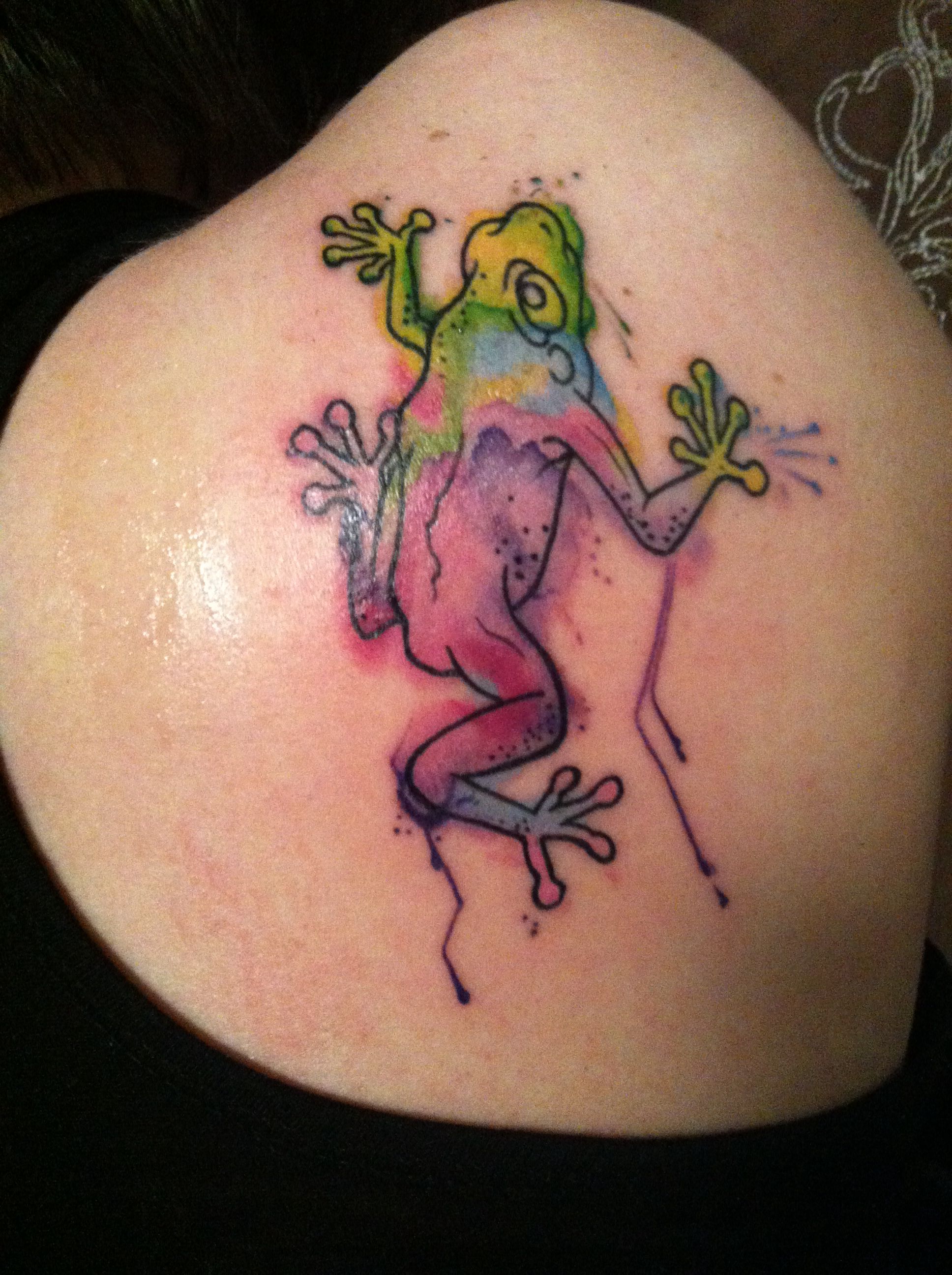 1936x2592 My Watercolor Frog Tattoo!! Tatts! Frogs, Tattoo - Watercolor Frog Tattoo
