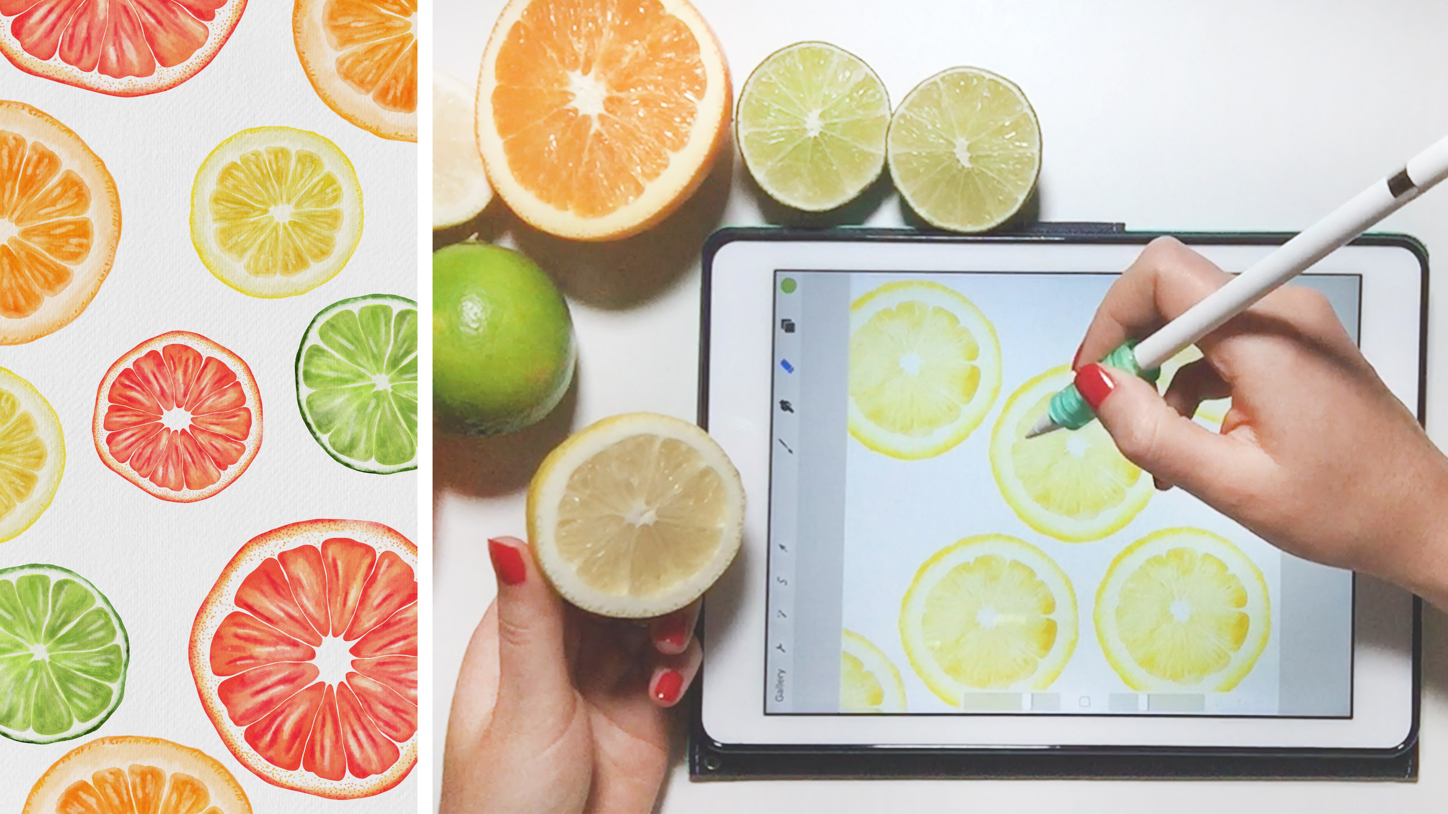 4800x2700 Paint Tropical Watercolor Fruit On Your Ipad In Procreate Liz - Watercolor Fruit