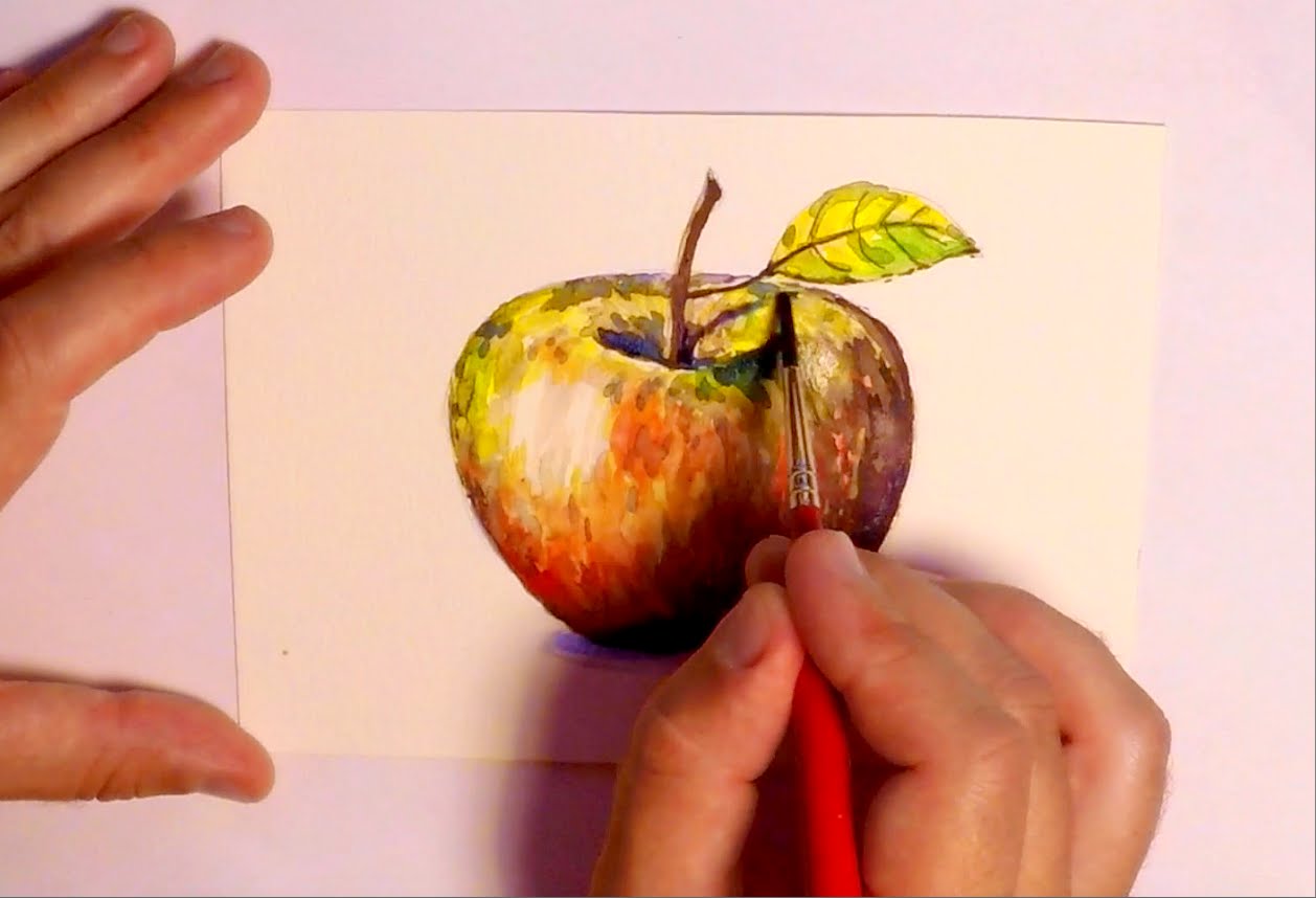 1258x858 Watercolor Painting - Watercolor Fruit