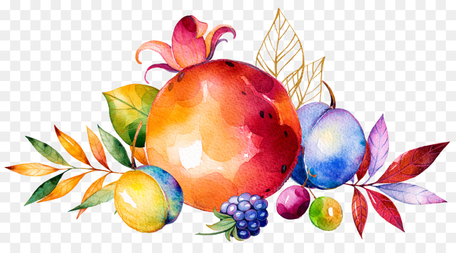 900x500 Autumn Watercolor Painting Stock Photography Royalty Free - Watercolor Fruits And Vegetables