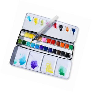 300x300 Watercolor Tins Palette Paint Case W 122448 Empty Half Full - Watercolor Full Pans
