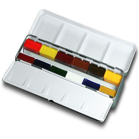 450x450 Da Vinci Watercolour Metal Palette Box Set 12 Full Pans - Watercolor Full Pans