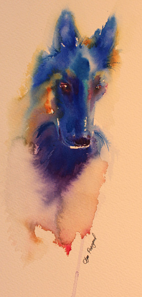 283x591 How To Paint Black Fur In Watercolour With Exciting Result Olga - Watercolor Fur