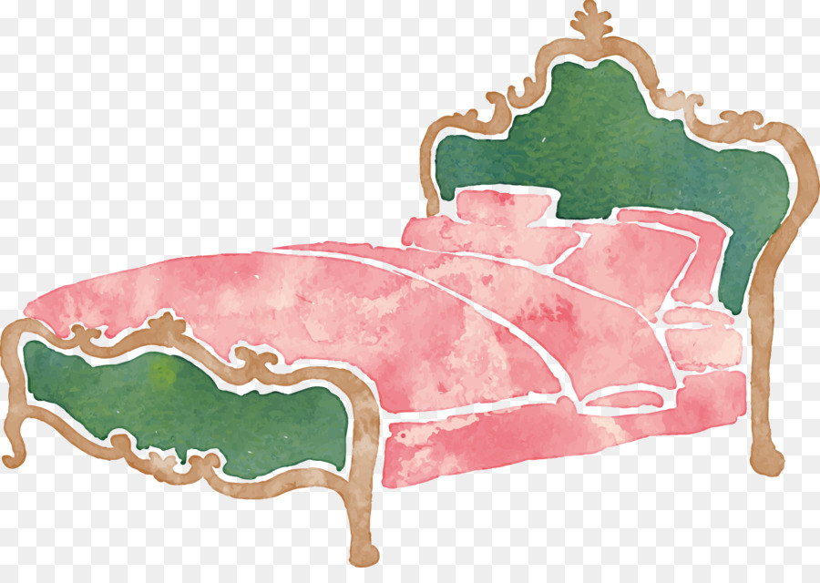 900x640 The Princess And The Pea Watercolor Painting - Watercolor Furniture