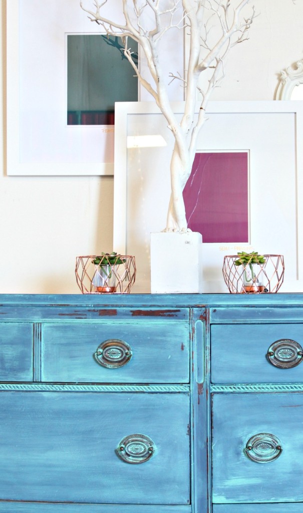 605x1024 Watercolor Painting On A Dresser - Watercolor Furniture