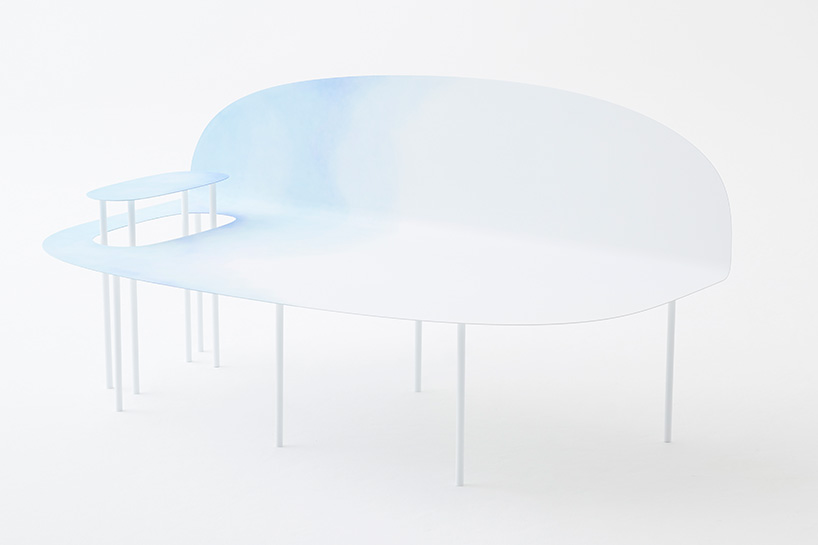 818x545 Nendo Watercolour Collection Mimics Paint On Paper, Bleeding Blue Hues - Watercolor Furniture