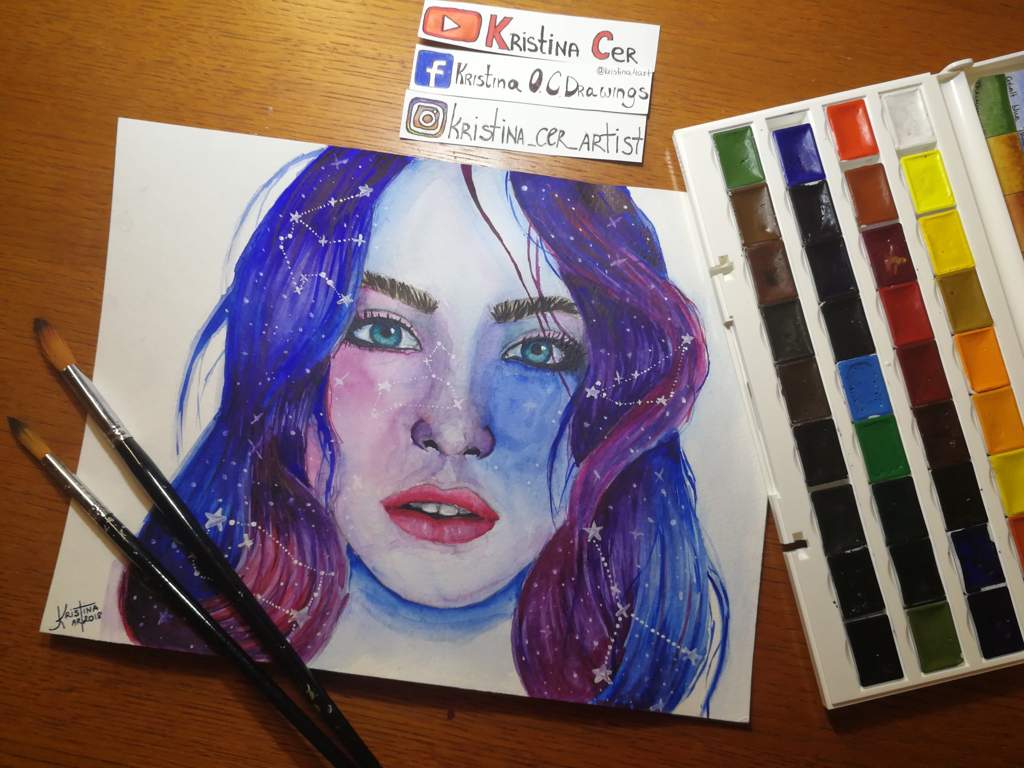 1024x768 Galaxy Girl Art Amino - Watercolor Galaxy Girl