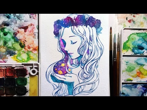 480x360 Painting Judy Hopps Speed Up (Sai) - Watercolor Galaxy Girl