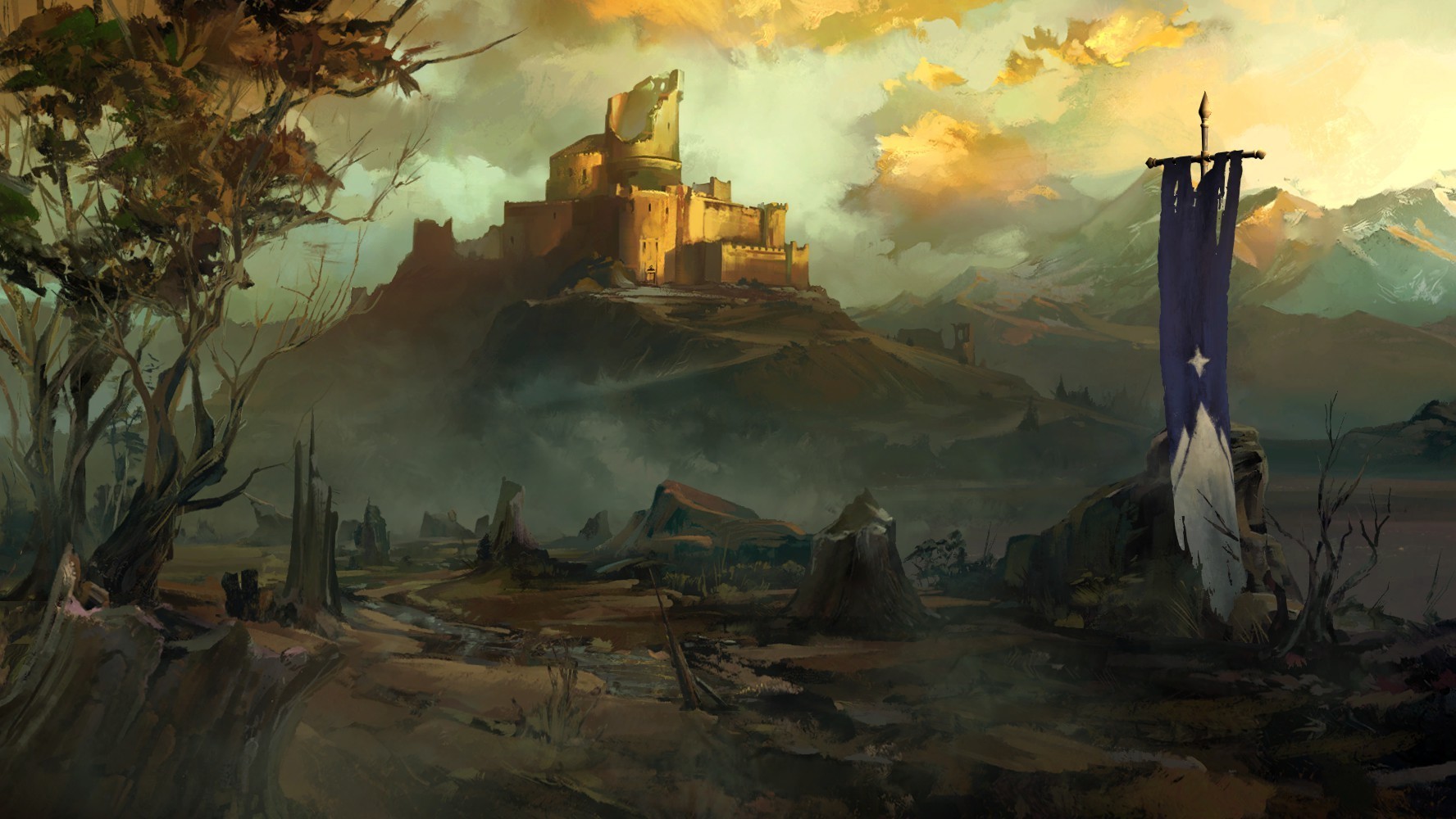 1776x1000 Wallpaper Painting, Game Of Thrones A Telltale Games Series - Watercolor Game