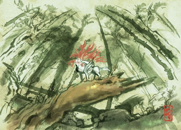 600x431 These Okami Prints Are Proper Video Game Art Kotaku Uk - Watercolor Game Art