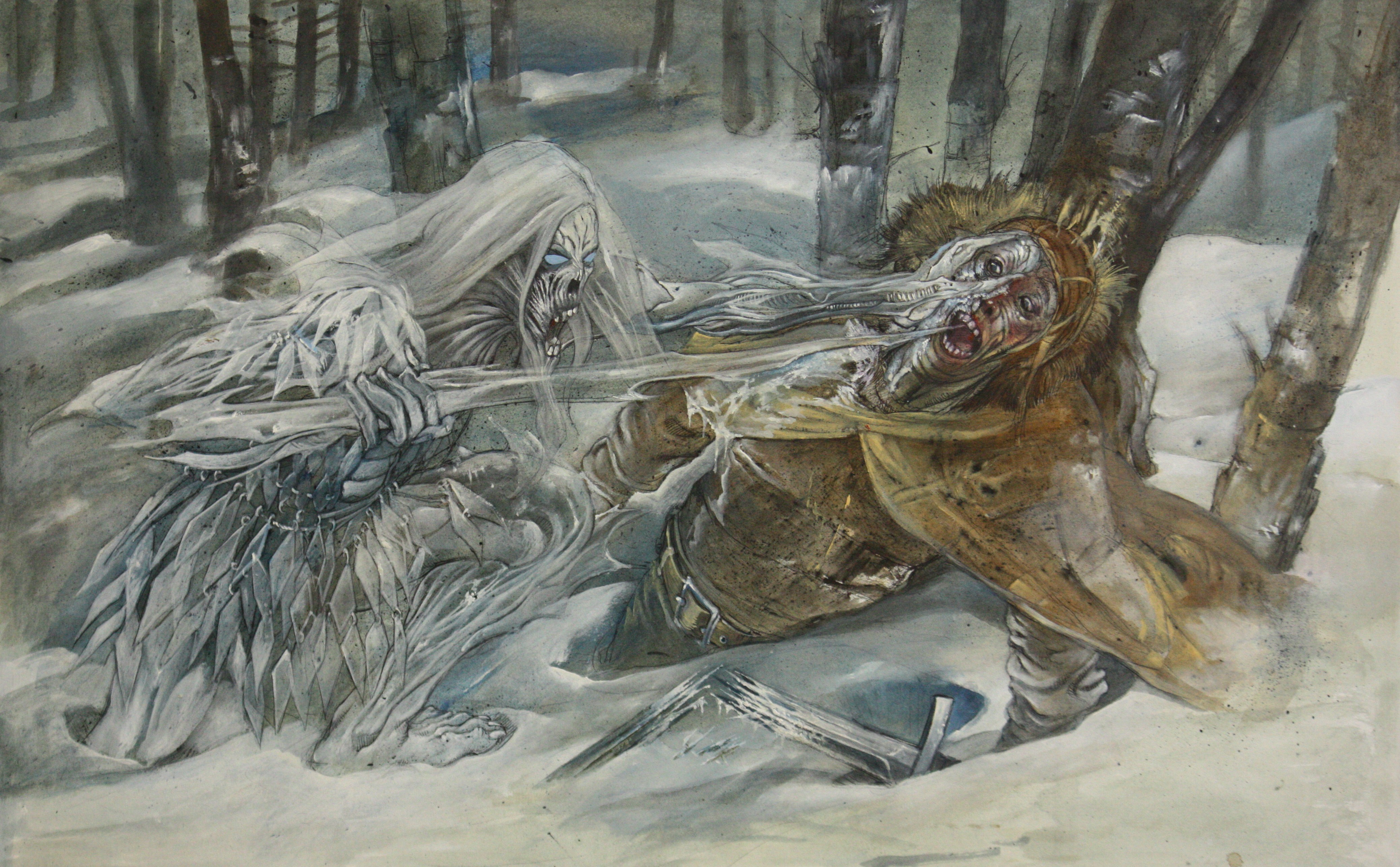 4154x2572 William Simpson The Storyboard Artist Behind Game Of Thrones - Watercolor Game Art