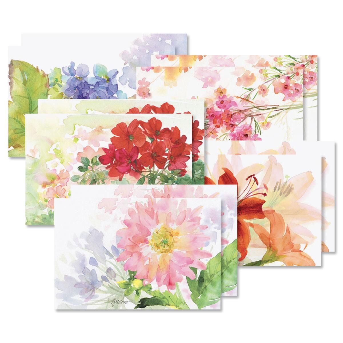 1200x1200 Watercolor Garden Note Card Value Pack Current Catalog - Watercolor Garden